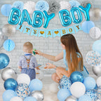 Ouddy Party Blue Baby Shower Decorations – Its a Boy Banner, Balloons & More