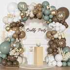 Ouddy Party Dusty Green Nude Balloons Arch Kit – Neutral Baby Shower & Birthday Decor