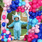 Ouddy Party 170Pcs Blue & Pink Balloons Arch Garland Kit – Royal Blue, Light Blue & Hot Pink Confetti Balloons