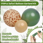 Ouddy Party 170Pcs Jungle Safari Balloons Garland Kit – Safari Party Decor