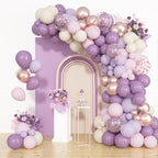 Ouddy Party 72pcs Dusty Purple Balloons Set — 12in Latex with Pink, White Sand, Lavender Confetti & Metallic Accents