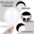 Ouddy Party 129Pcs Pearl White Balloons Kit | Varied Sizes & 18in Arch Garland
