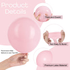 Ouddy Party 129Pcs Pink Balloons Kit – 18 Inch, 12 Inch, 10 Inch, 5 Inch Arch Garland for Birthday, Bridal Shower & Wedding