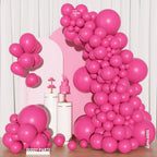Ouddy Party 129Pcs Hot Pink Balloons & 18in Arch Kit | Magenta Decor