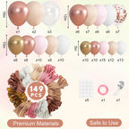 Ouddy Party 149Pcs Rose Gold Balloon Arch Garland Kit – 18in/12in/10in & 5in Balloons for Weddings & Parties