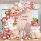Ouddy Party 149Pcs Rose Gold Balloon Arch Garland Kit – 18in/12in/10in & 5in Balloons for Weddings & Parties