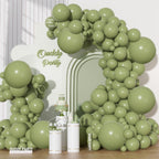 Ouddy Party Sage Green Balloon Arch Kit – 129Pcs Olive Green Balloons