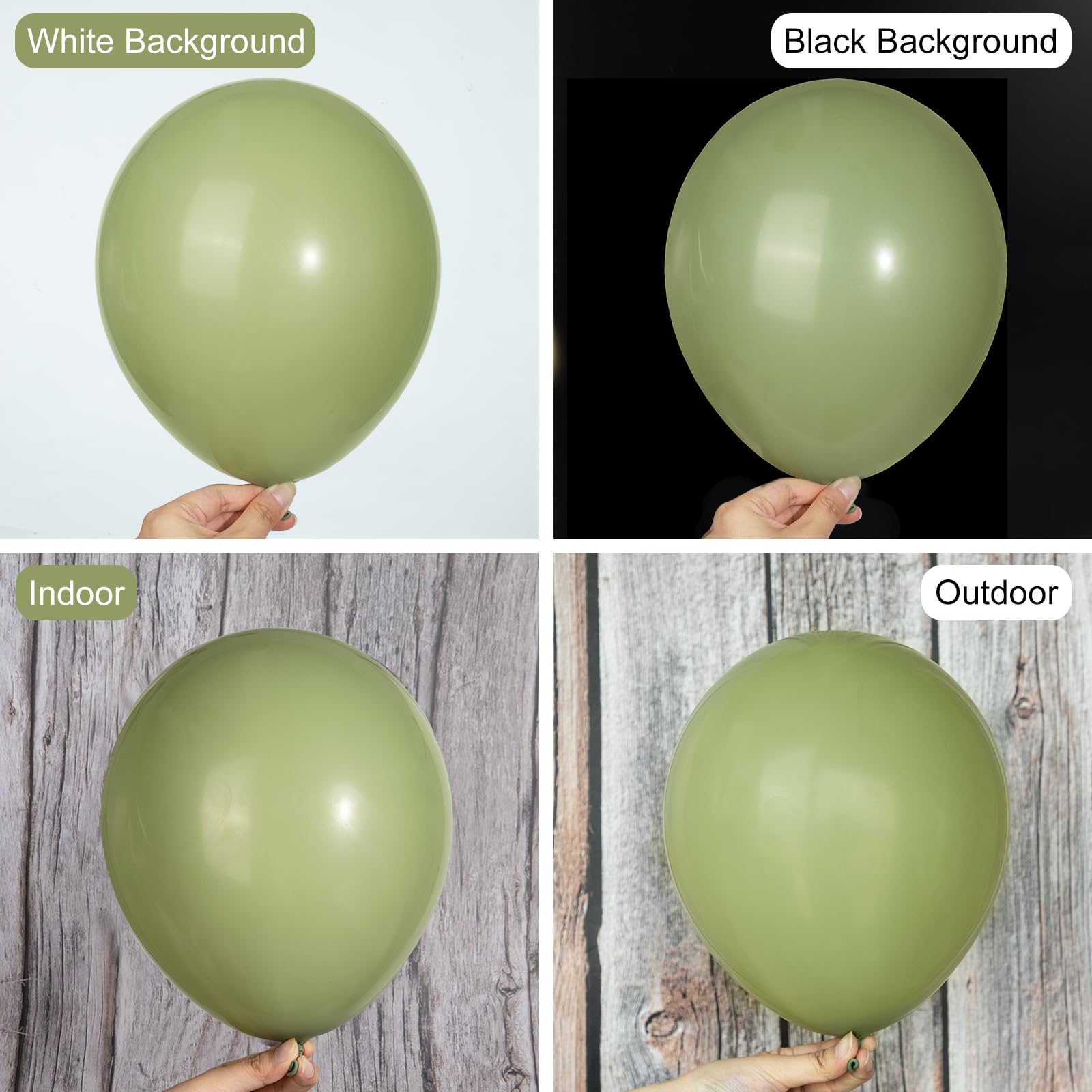 Ouddy Party Sage Green Balloon Arch Kit – 129Pcs Olive Green Balloons