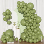 Ouddy Party Sage Green Balloon Arch Kit – 129Pcs Olive Green Balloons