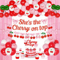 Ouddy Party Cherry Party Decorations – She's The Cherry On Top Banner, Balloons & Toppers