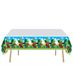 OULUN Super Bros Party Tableware Set – 20 Plates, 20 Napkins, 71x42 Tablecloth