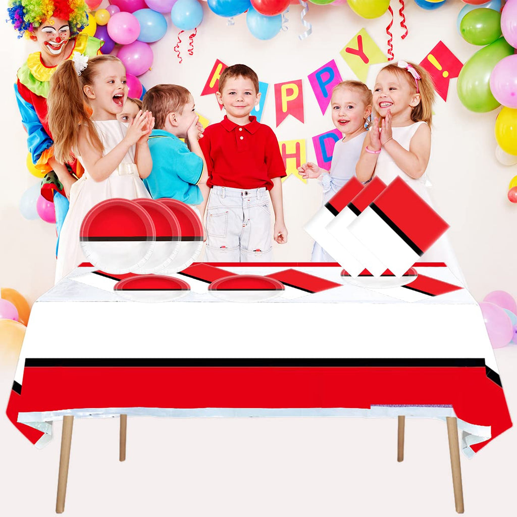 OULUN Video Games Themed Party Tableware – 20 Plates, 20 Napkins, 70.8 x 42.5 Tablecloth