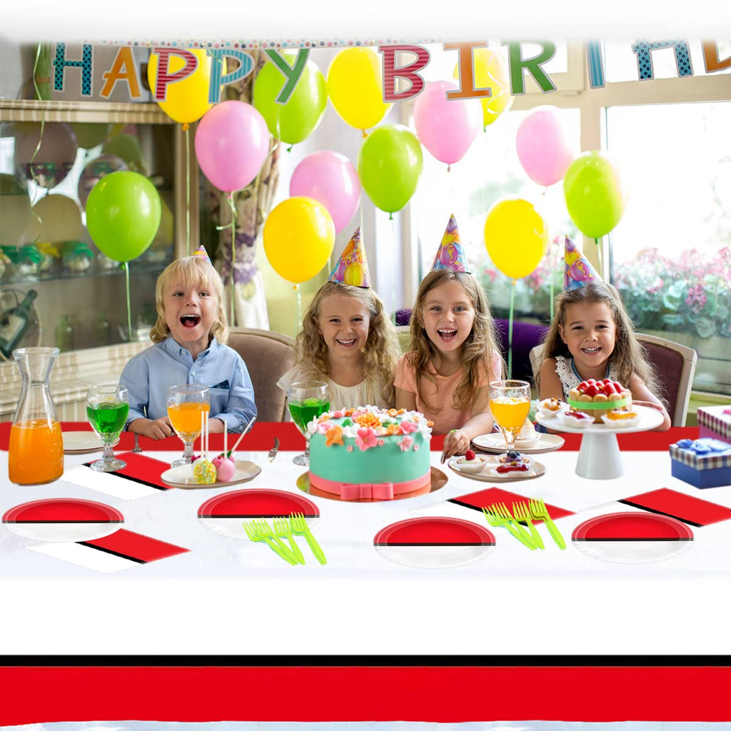 OULUN Video Games Themed Party Tableware – 20 Plates, 20 Napkins, 70.8 x 42.5 Tablecloth