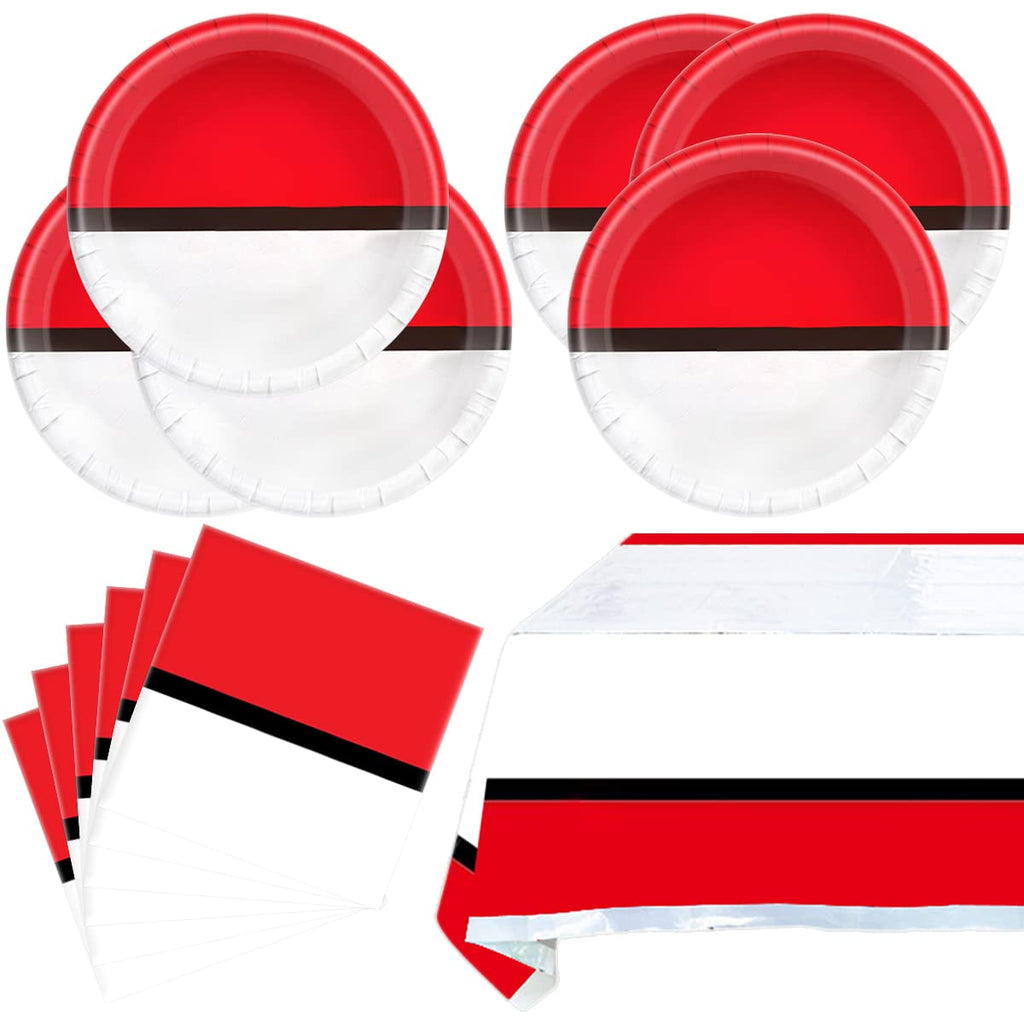 OULUN Video Games Themed Party Tableware – 20 Plates, 20 Napkins, 70.8 x 42.5 Tablecloth