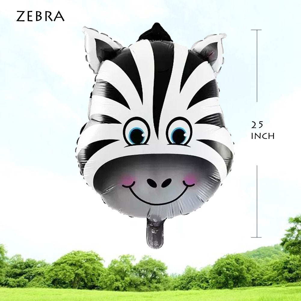 OuMuaMua Jungle Safari 6-Pack Giant Animal Balloons – Lion, Tiger, Monkey, Elephant, Zebra & Giraffe