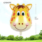 OuMuaMua Jungle Safari 6-Pack Giant Animal Balloons – Lion, Tiger, Monkey, Elephant, Zebra & Giraffe