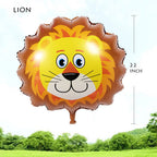 OuMuaMua Jungle Safari 6-Pack Giant Animal Balloons – Lion, Tiger, Monkey, Elephant, Zebra & Giraffe