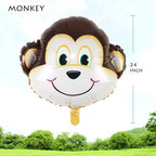 OuMuaMua Jungle Safari 6-Pack Giant Animal Balloons – Lion, Tiger, Monkey, Elephant, Zebra & Giraffe
