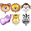 OuMuaMua Jungle Safari 6-Pack Giant Animal Balloons – Lion, Tiger, Monkey, Elephant, Zebra & Giraffe