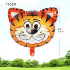 OuMuaMua Jungle Safari 6-Pack Giant Animal Balloons – Lion, Tiger, Monkey, Elephant, Zebra & Giraffe