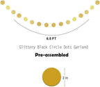 OuMuaMua Gold Happy Birthday Banner Kit – 3-in-1 Glittery Party Decor (Pre-Strung)