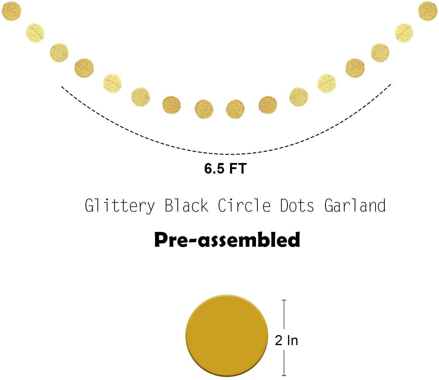 OuMuaMua Gold Happy Birthday Banner Kit – 3-in-1 Glittery Party Decor (Pre-Strung)