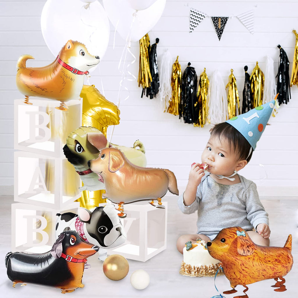 OuMuaMua Walking Animal Balloons – 6-Pack Puppy Dogs Party Decorations