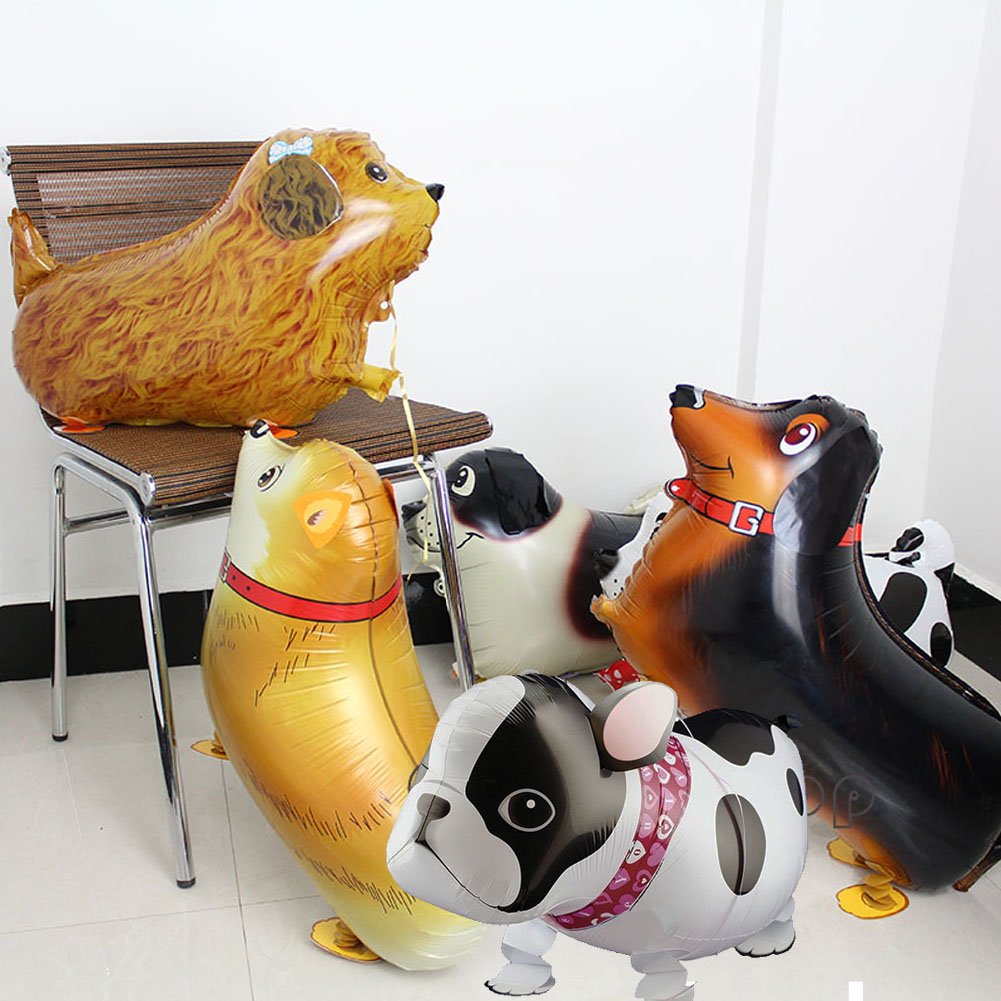OuMuaMua Walking Animal Balloons – 6-Pack Puppy Dogs Party Decorations