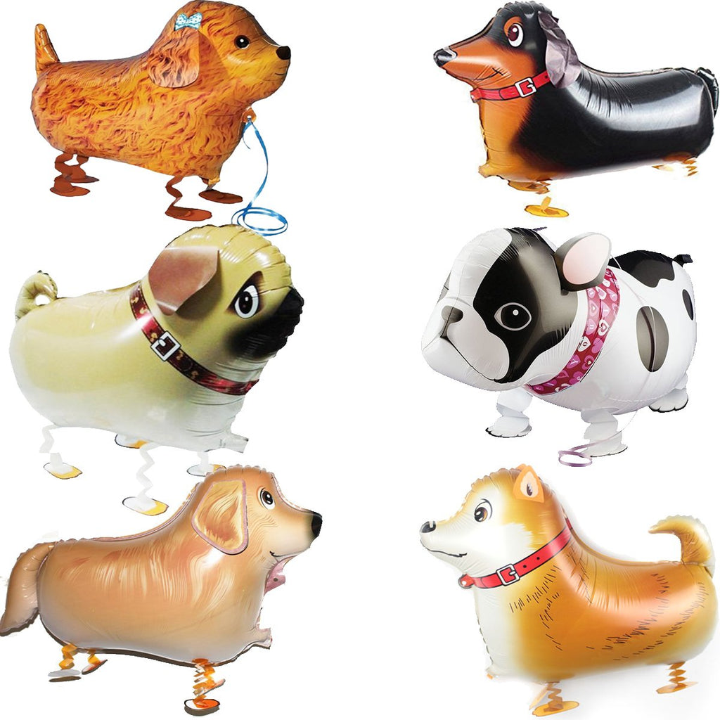 OuMuaMua Walking Animal Balloons – 6-Pack Puppy Dogs Party Decorations