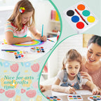 Outus 144 Pcs Watercolor Paint Set – Mini Pocket-Sized Palette with Brush | Art Party Favors & Stocking Stuffers