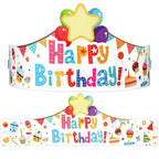 Outus 42 Pack Happy Birthday Crowns for Kids – Adjustable Elastic Bands, Classroom Party Hats