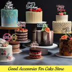 Outus 150 Pcs Happy Birthday Cake Toppers – Acrylic, Double-Sided, Multicolor