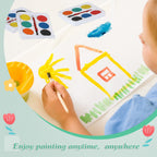 Outus 144 Pcs Watercolor Paint Set – Mini Pocket-Sized Palette with Brush | Art Party Favors & Stocking Stuffers