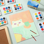 Outus 144 Pcs Watercolor Paint Set – Mini Pocket-Sized Palette with Brush | Art Party Favors & Stocking Stuffers