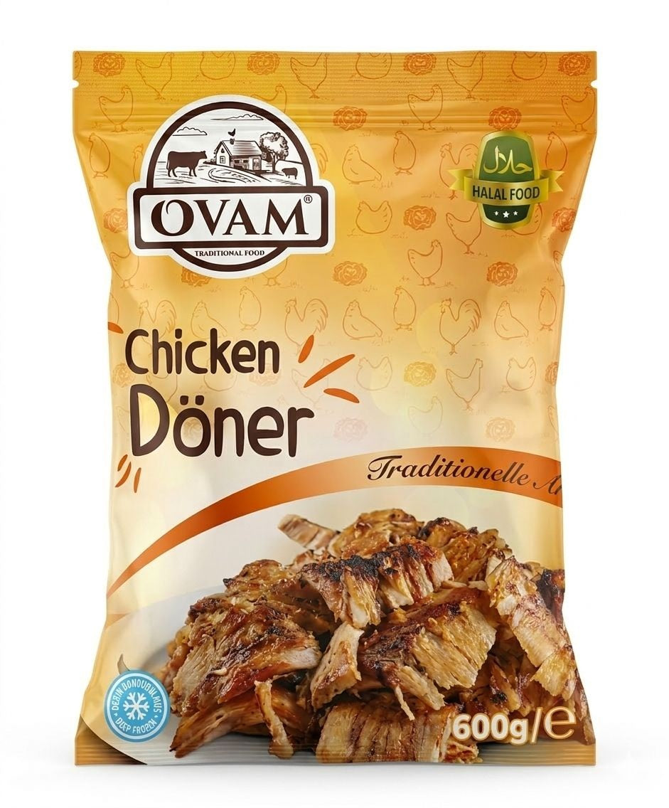 Ovam Halal Frozen Chicken Döner 600g