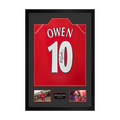 Michael Owen Signed Liverpool Shirt Premium Frame