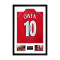 Michael Owen Signed Liverpool Shirt Premium Frame