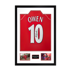 Michael Owen Signed Liverpool Shirt Premium Frame