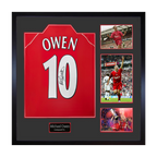 Michael Owen Signed Liverpool Shirt Elite Frame