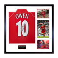 Michael Owen Signed Liverpool Shirt Elite Frame
