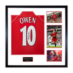 Michael Owen Signed Liverpool Shirt Elite Frame