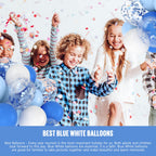 OWill 100pcs Royal Blue Confetti Balloons – 12in Latex Party Kit