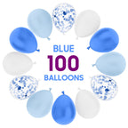 OWill 100pcs Royal Blue Confetti Balloons – 12in Latex Party Kit