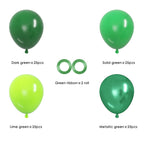 OWill 100pcs Green Balloons 12 Inches – Dark Green, Emerald, Lime & Chrome Metallic Latex for Party Decor