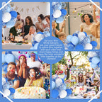 OWill 100pcs Royal Blue Confetti Balloons – 12in Latex Party Kit