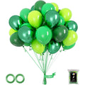 OWill 100pcs Green Balloons 12 Inches – Dark Green, Emerald, Lime & Chrome Metallic Latex for Party Decor