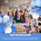 OWill 100pcs Royal Blue Confetti Balloons – 12in Latex Party Kit