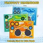 Ozepao 32 Sheets Monster Trucks Stickers – Kids Party Favors & DIY Crafts