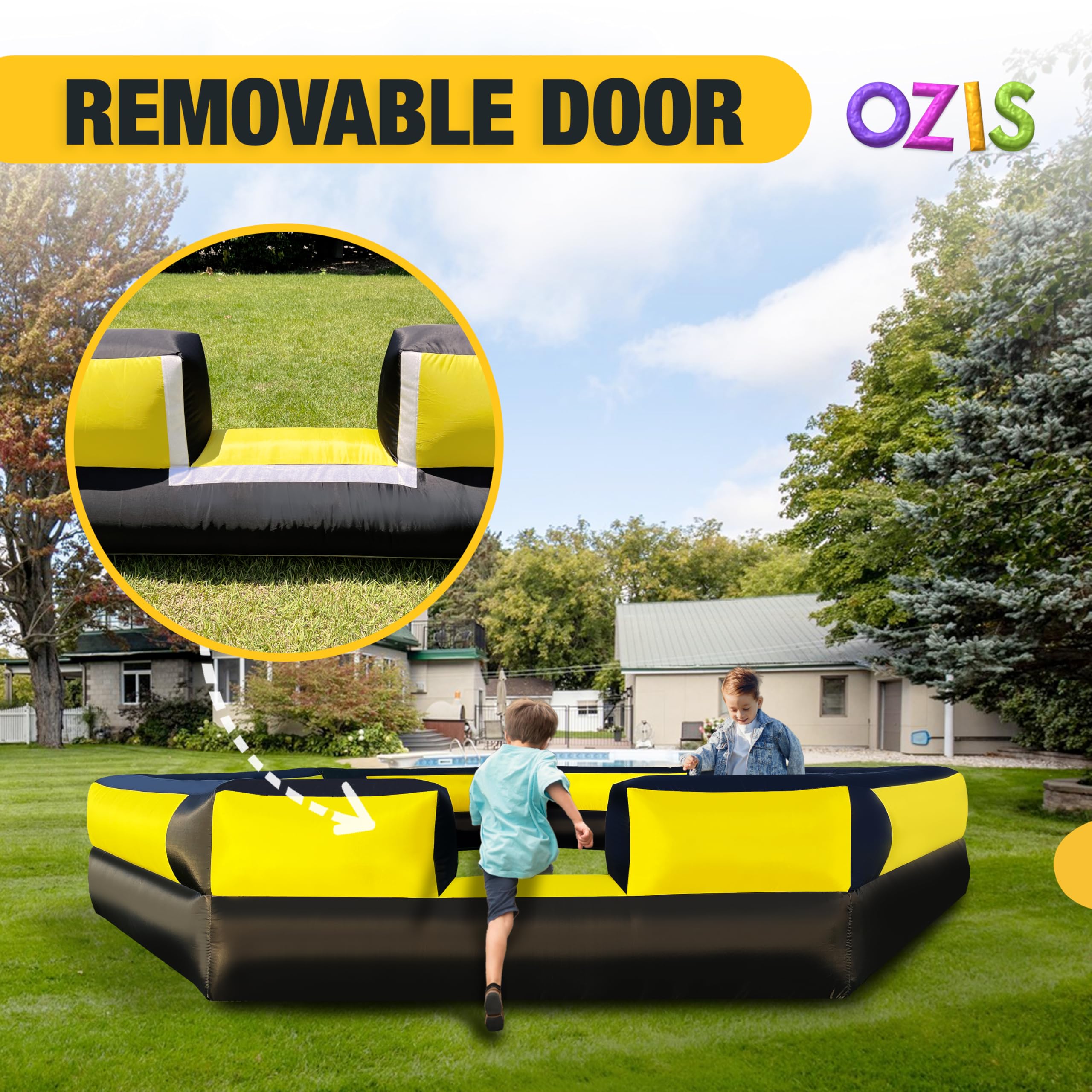 OZIS Gaga Ball Pit Inflatable 15FT – Built-in Blower, Easy Setup, Portable Indoor/Outdoor