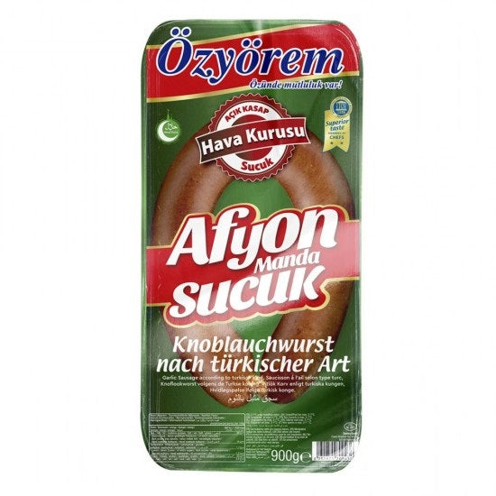 Ozyorem Premium Air-Dried Turkish Style Garlic Sausage, 900g Large Pack